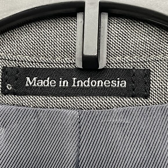 Egara Mens 100% Wool Slim Fit Blazer Jacket Gray Size 48R - Picture 2 of 9